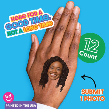 Custom Photo Fun Face Temporary Tattoos - Set of 12 Party Favors by Big Dot of Happiness