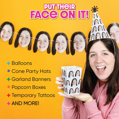 Custom Photo Fun Face Temporary Tattoos - Set of 12 Party Favors by Big Dot of Happiness
