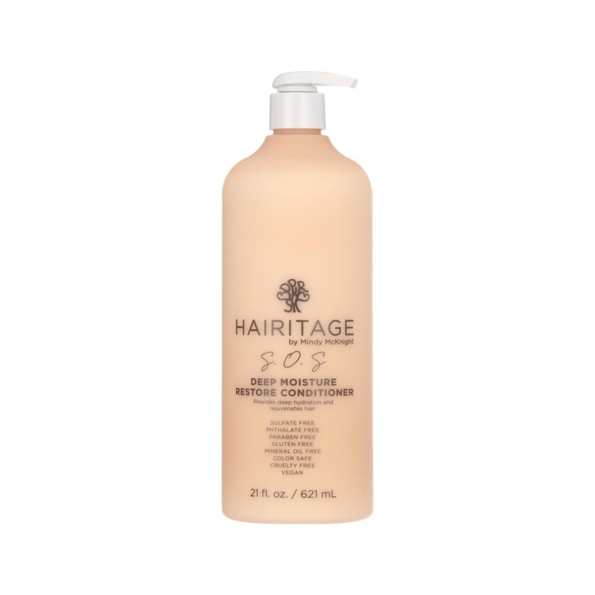 Hairitage S.O.S. Deep Moisture & Restore Deep Conditioner with Safflower Oil for Dry, Thick Hair - Hydrating - for Coily, Curly + Wavy Hair Types - Vegan for Women + Men, 21 fl. oz. Avelisse