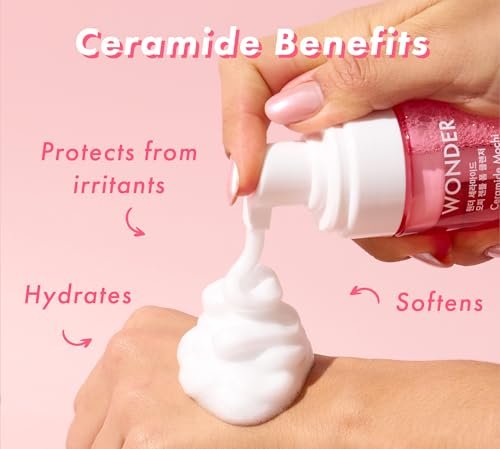 TONYMOLY Wonder Ceramide Mochi Micellar Foam Cleanser – Gentle Korean Face Wash with Ceramides, Cica & Aloe – Hydrating Daily Cleanser for All Skin Types Avelisse