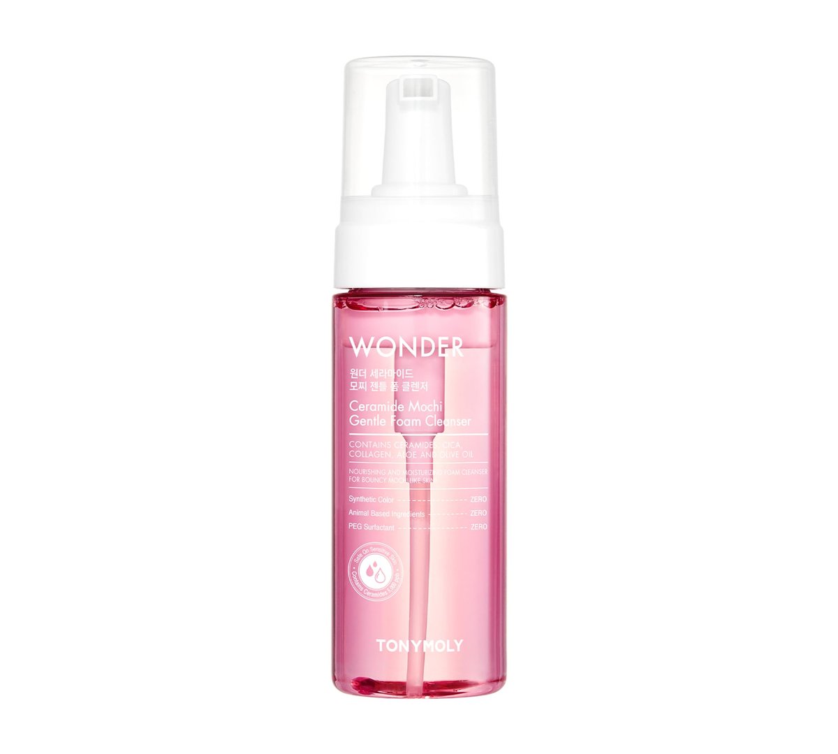 TONYMOLY Wonder Ceramide Mochi Micellar Foam Cleanser – Gentle Korean Face Wash with Ceramides, Cica & Aloe – Hydrating Daily Cleanser for All Skin Types Avelisse