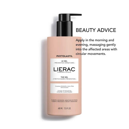 Lierac Phytolastil Pregnancy Stretch Mark Prevention Cream Gel - Hydrates & Soothes Skin on Stomach, Belly, Bust & Buttocks, Non-Scented, Suitable for All Skin Types - 13.52 Fl Oz