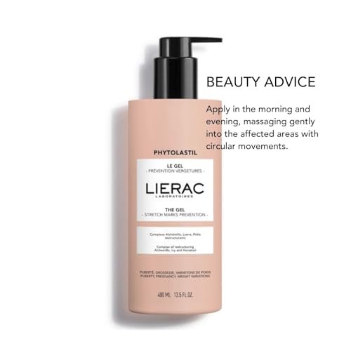 Lierac Phytolastil Pregnancy Stretch Mark Prevention Cream Gel - Hydrates & Soothes Skin on Stomach, Belly, Bust & Buttocks, Non-Scented, Suitable for All Skin Types - 13.52 Fl Oz - görsel 9