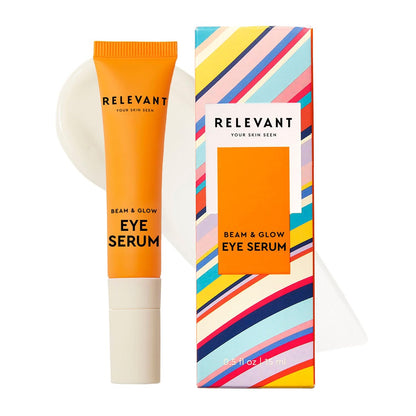 RELEVANT Beam and Glow Eye Serum – Hydrating Vegan Eye Serum with Shea Butter & Niacinamide – Gluten Free – 0.5 oz
