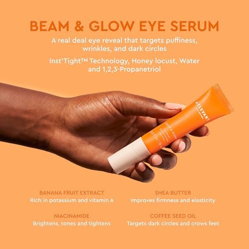 RELEVANT Beam and Glow Eye Serum – Hydrating Vegan Eye Serum with Shea Butter & Niacinamide – Gluten Free – 0.5 oz - görsel 4