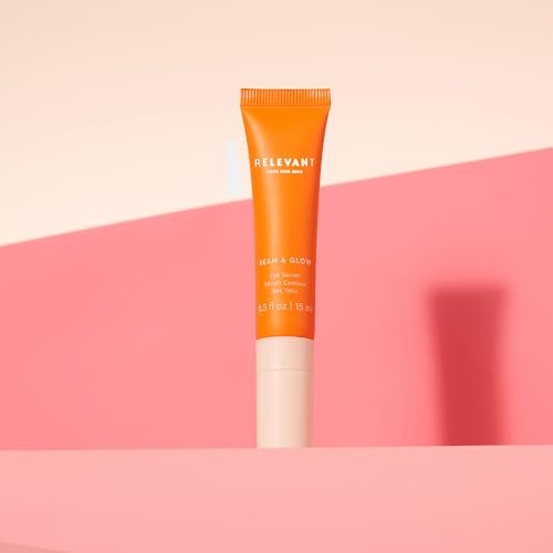 RELEVANT Beam and Glow Eye Serum – Hydrating Vegan Eye Serum with Shea Butter & Niacinamide – Gluten Free – 0.5 oz - görsel 14