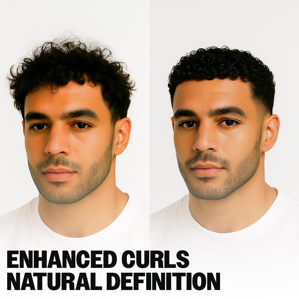 Slick Gorilla Curl Cream for Men – Paraben Free Moisturizing Styler, Lightweight Hold for Wavy & Curly Hair, Frizz Control & Curl Enhancer, Non-Greasy Daily Use, 3.38 Fl Oz - görsel 3