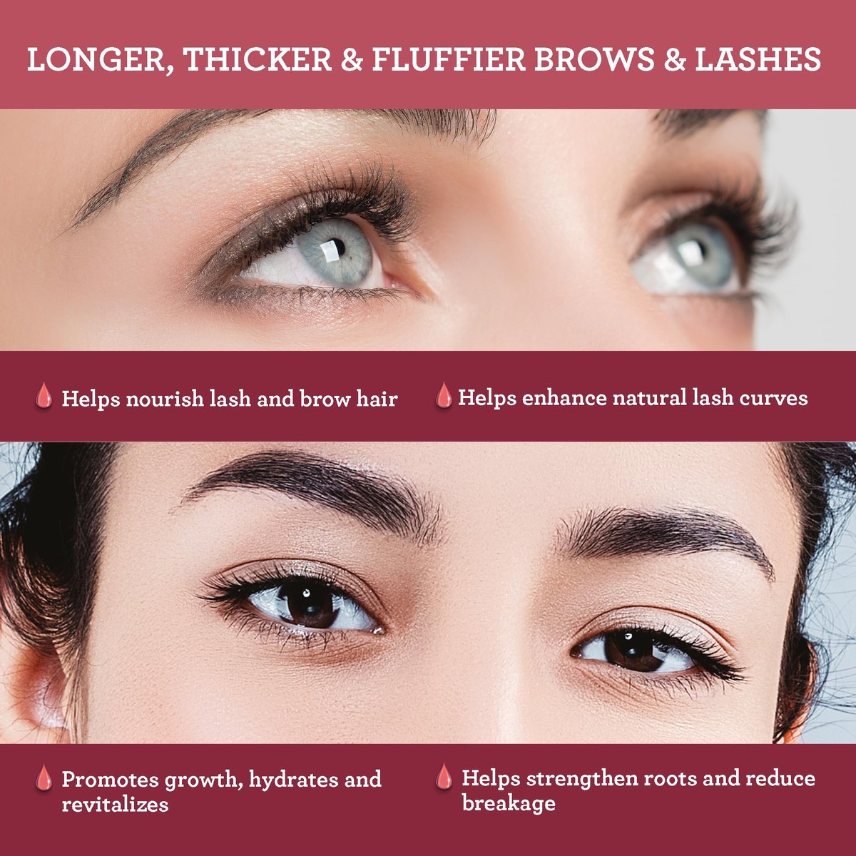 GuruNanda Natural Castor Oil Eyelash Enhance Serum with Rosemary Oil – Brush Applicator & 5 Pipettes, 2 Fl Oz - görsel 5