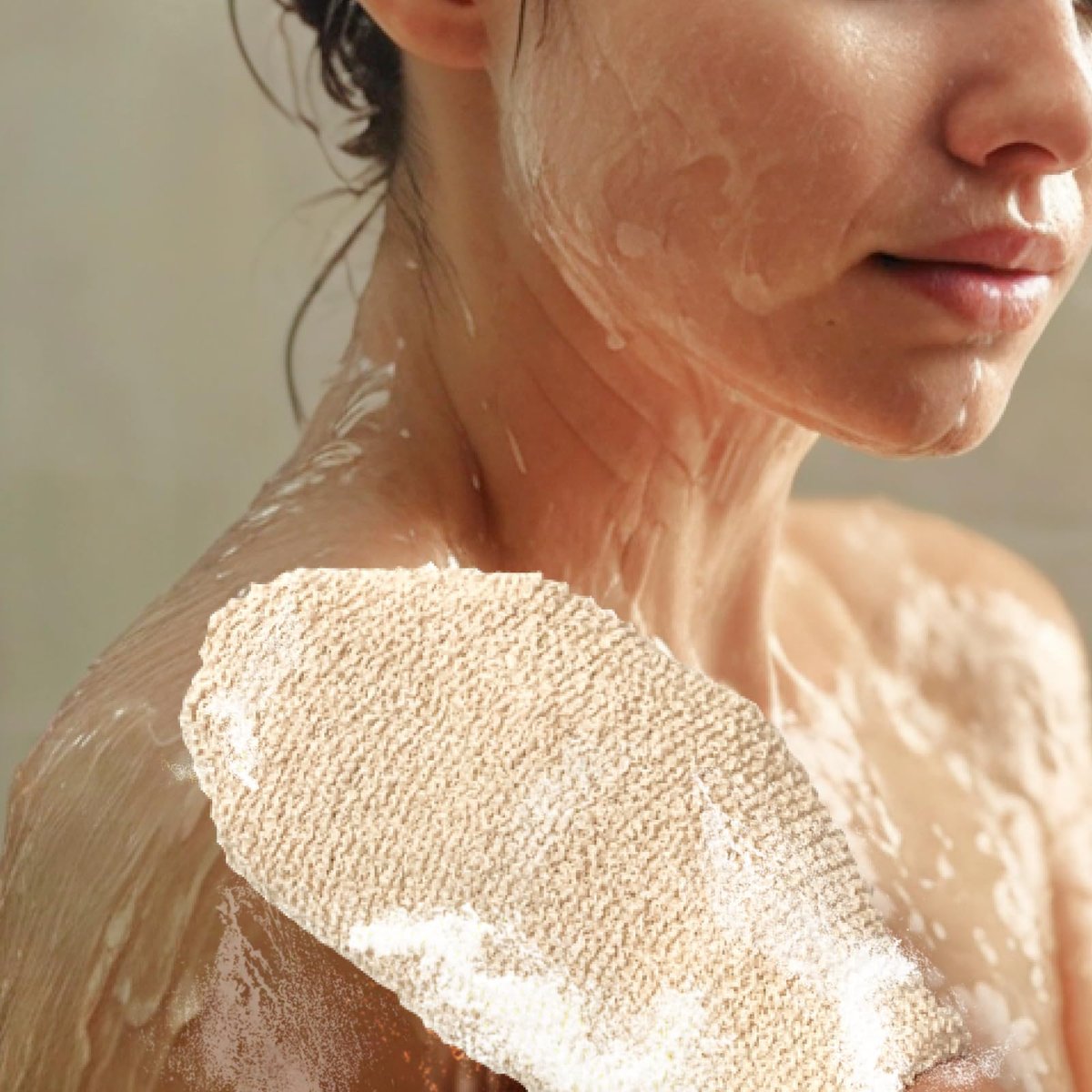 GUARD&MARINE Natural Hemp Shower Mitts – Exfoliating Bath Gloves for Men & Women, Set of 2 Washcloths, Soft Loofah Mittens for Body Scrub & Cleansing - görsel 3
