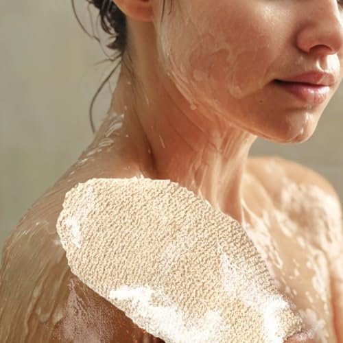 GUARD&MARINE Natural Hemp Shower Mitts – Exfoliating Bath Gloves for Men & Women, Set of 2 Washcloths, Soft Loofah Mittens for Body Scrub & Cleansing - görsel 4