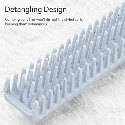 4 PCS Wheat Straw Foldable Hair & Makeup Comb Set - Eco-Friendly Travel Combs for Men & Women (Light Brown)