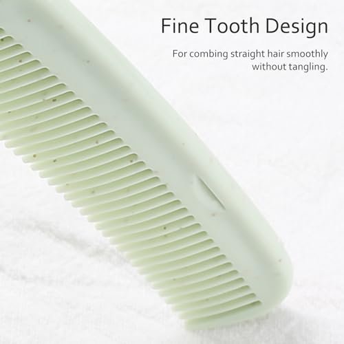 4 PCS Wheat Straw Foldable Hair & Makeup Comb Set - Eco-Friendly Travel Combs for Men & Women (Light Brown) - görsel 10