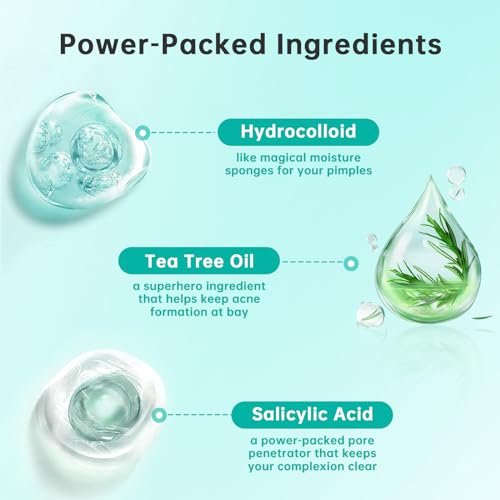 Aquuaera Pimple Patches for Face, Acne Patches Hydrocolloid Patches for Covering Zits and Blemishes, Spot Care for Face, Absorb Fluid, 4 Sizes (210 Count) - görsel 8