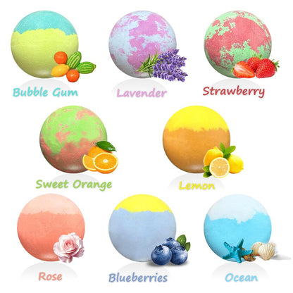 8 Pack Light Up Bath Bombs for Kids with Surprise Toys Inside - 3.5 oz Each, Handmade with Essential Oils, Moisturizing Spa Gift Set for Women, Birthday, Party, Christmas Avelisse
