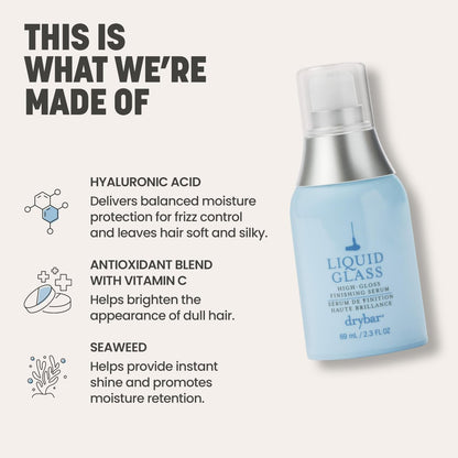 Drybar Liquid Glass High-Gloss Finishing Serum – Anti-Frizz, Weightless Shine (2.3 oz) Avelisse