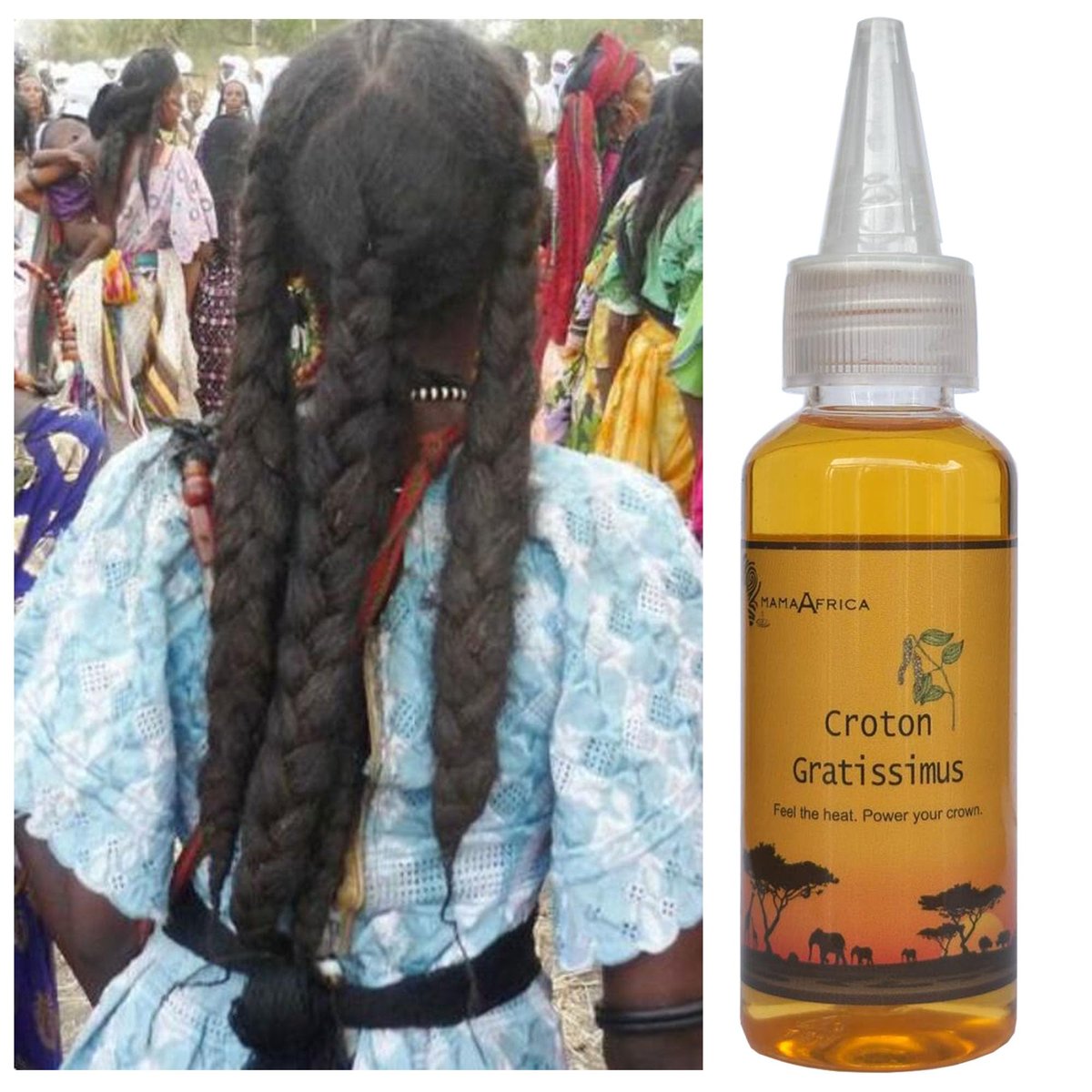 West African Scalp Awaken Oil — Herbal Blend with Castor Oil and Rosemary Oil for Fuller-Looking & Stronger-Feeling Hair for 3C–4C Kinky & Coily Hair - görsel 2