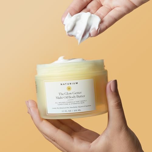Naturium The Glow Getter Whipped Multi-Oil Body Butter - Firming & Hydrating Body Moisturizer with Shea Butter, 7.7 fl oz Avelisse