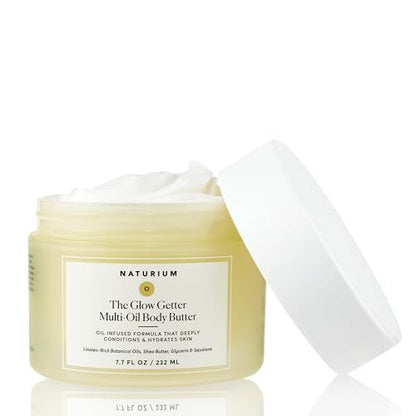 Naturium The Glow Getter Whipped Multi-Oil Body Butter - Firming & Hydrating Body Moisturizer with Shea Butter, 7.7 fl oz Avelisse