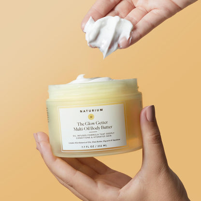 Naturium The Glow Getter Whipped Multi-Oil Body Butter - Firming & Hydrating Body Moisturizer with Shea Butter, 7.7 fl oz Avelisse