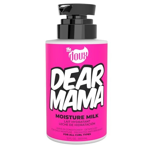 The Doux DEAR MAMA Moisture Milk – Leave In Conditioner for Curly Hair with Aloe & Pineapple – Curl Refresher, Detangler & Deep Conditioner for Natural Hair Care, 12 oz - görsel 2