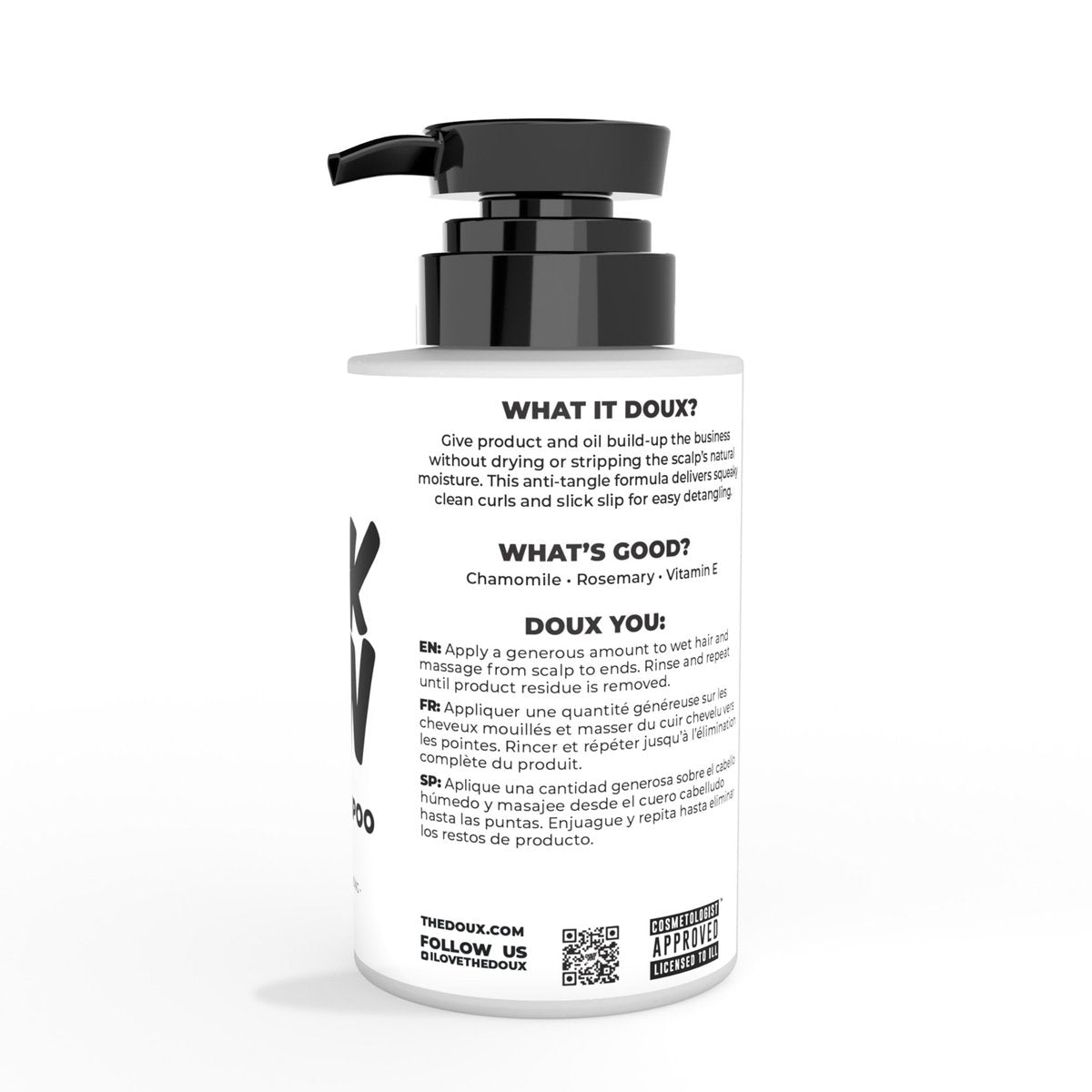 The Doux BREAKDOWN Clarifying Shampoo for Curly & Textured Hair – Vitamin E & Rosemary Detox – Sulfate-Free Anti-Build-Up Cleanser for Men & Women (12 oz) Avelisse