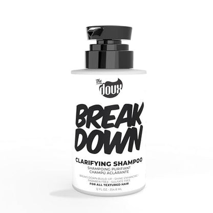 The Doux BREAKDOWN Clarifying Shampoo for Curly & Textured Hair – Vitamin E & Rosemary Detox – Sulfate-Free Anti-Build-Up Cleanser for Men & Women (12 oz) Avelisse