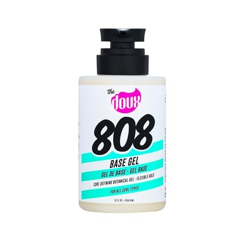 The Doux 808 Base Curl Defining Gel – Medium Hold Styling Gel with Honey, Aloe & Marshmallow Root – Anti-Frizz Curl Enhancer for Wash and Go, Twist-Outs, TWA & All Curl Types - görsel 1