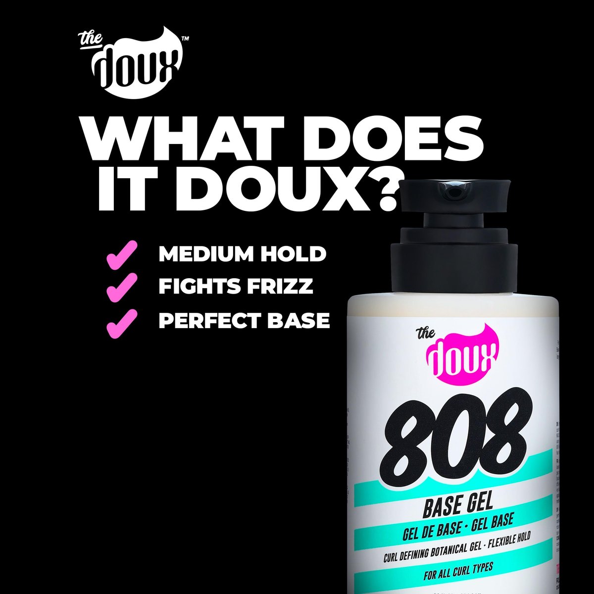The Doux Multi-Use Mousse for Curly Hair – Mousse Def Texture Foam for Styling, Curl Definition, Volume & Shine – Curl Cream Alternative for Textured Hair & Natural Hair Styles Avelisse