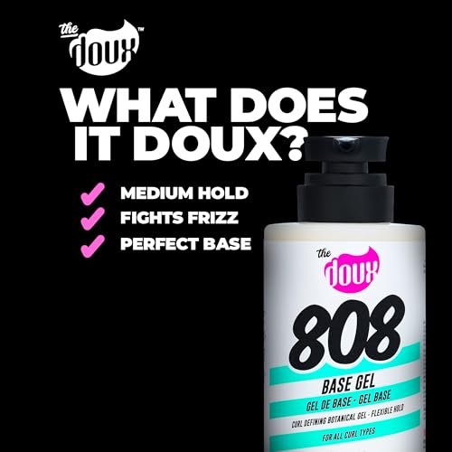The Doux 808 Base Curl Defining Gel – Medium Hold Styling Gel with Honey, Aloe & Marshmallow Root – Anti-Frizz Curl Enhancer for Wash and Go, Twist-Outs, TWA & All Curl Types - görsel 11