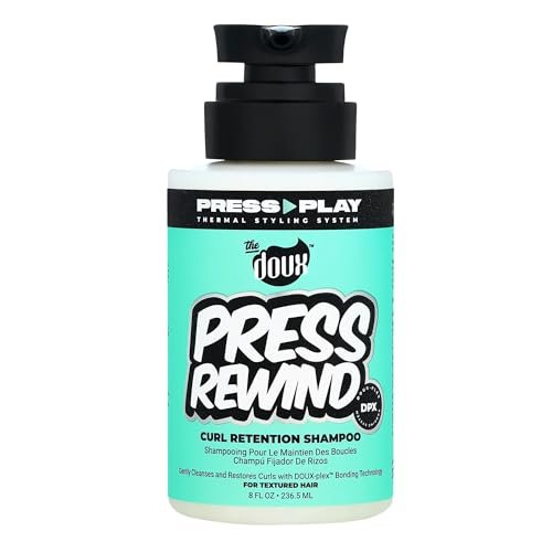 The Doux PRESS REWIND Curl Retention Shampoo – Anti-Frizz Hydrating Shampoo for Curly Hair with Aloe & Pataua Oil – Sulfate-Free, 8 oz Avelisse
