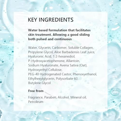 Oeneis Hydrating Microcurrent Conductive Gel – Fragrance-Free, Paraben-Free Gel Primer with Hyaluronic Acid for RF & Microcurrent Devices, 300g Tube - görsel 6