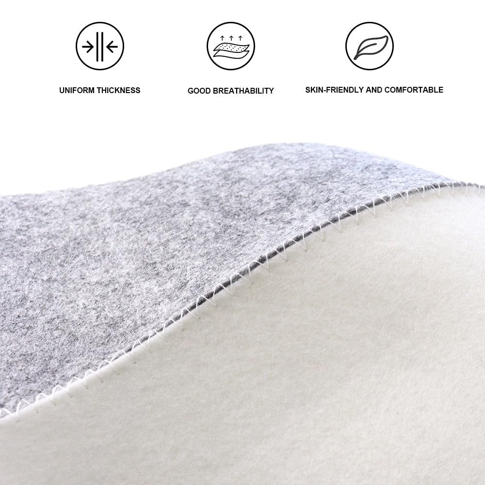 2 Pack Sauna Hat - Polished Wool Hat for Sauna, Banya Bath House Head Protection, Unisex Russian Banya Hat for Men and Women, White - görsel 7