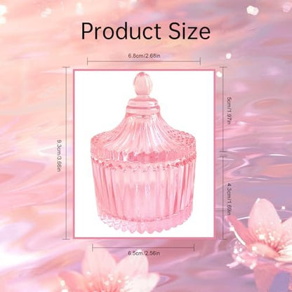 CORFULRA Monomer Dish - Large Glass Dappen Dish for Acrylic Nail Powder, Acetone Nail Polish Remover Holder - Pink