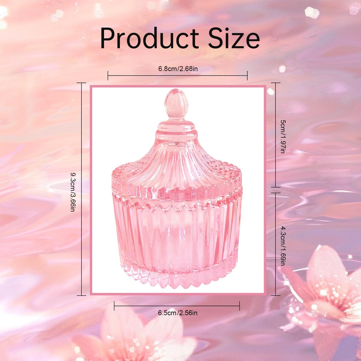 CORFULRA Monomer Dish - Large Glass Dappen Dish for Acrylic Nail Powder, Acetone Nail Polish Remover Holder - Pink - görsel 7