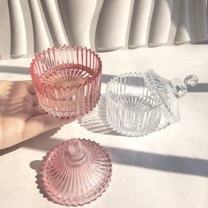 CORFULRA Monomer Dish - Large Glass Dappen Dish for Acrylic Nail Powder, Acetone Nail Polish Remover Holder - Pink