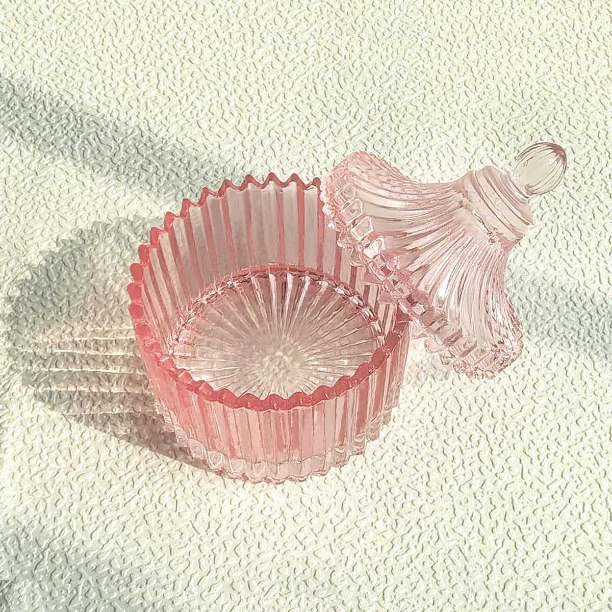 CORFULRA Monomer Dish - Large Glass Dappen Dish for Acrylic Nail Powder, Acetone Nail Polish Remover Holder - Pink - görsel 1