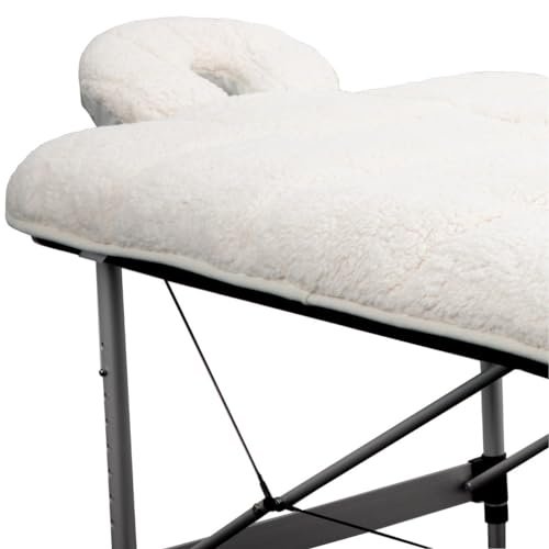 ForPro Premium Quilted Fleece Table Pad Set - Natural, Extra Soft, Hypoallergenic Massage Table Pad with Face Rest Cover Avelisse