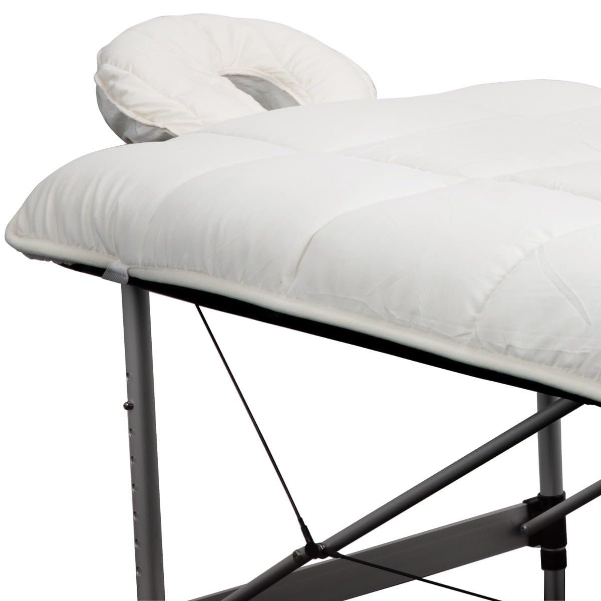 ForPro Premium Quilted Fleece Table Pad Set - Natural, Extra Soft, Hypoallergenic Massage Table Pad with Face Rest Cover Avelisse
