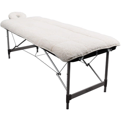 ForPro Premium Quilted Fleece Table Pad Set - Natural, Extra Soft, Hypoallergenic Massage Table Pad with Face Rest Cover Avelisse