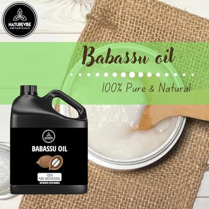 Naturevibe Botanicals Babassu Oil 32 Ounces – 100% Pure & Natural for Skin and Hair Care Avelisse