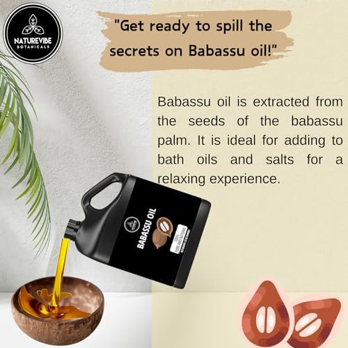 Naturevibe Botanicals Babassu Oil 32 Ounces – 100% Pure & Natural for Skin and Hair Care Avelisse