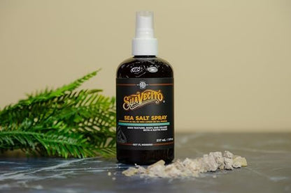 Suavecito Sea Salt Spray - Natural Hair Volume & Texture, Light Flexible Hold, Alcohol & Paraben-Free, 8 oz