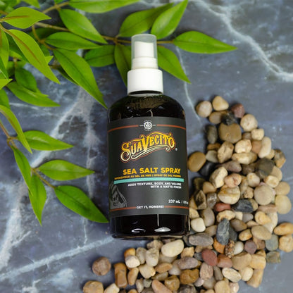 Suavecito Sea Salt Spray - Natural Hair Volume & Texture, Light Flexible Hold, Alcohol & Paraben-Free, 8 oz