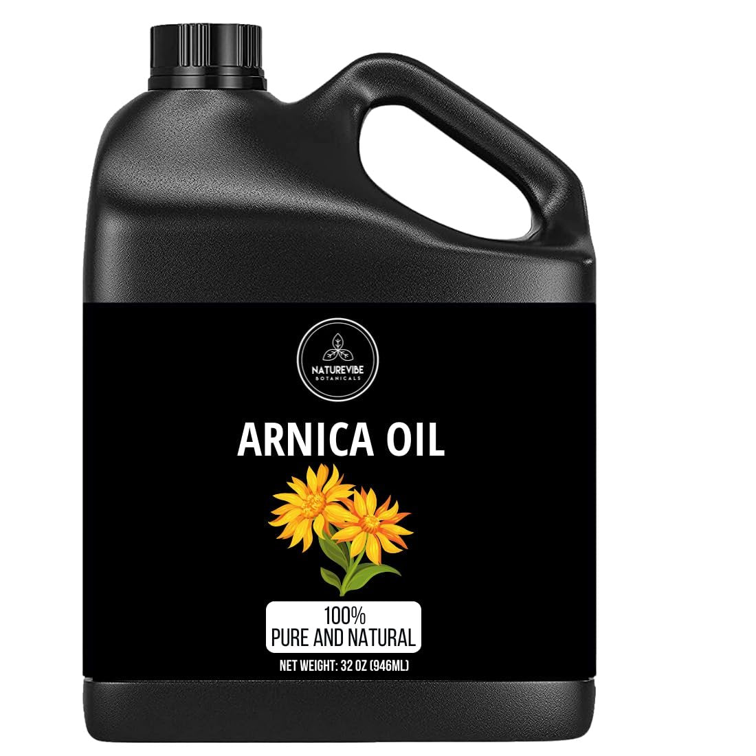 Naturevibe Botanicals Arnica Oil 32 oz - 100% Pure & Natural for Skin and Hair Care Avelisse