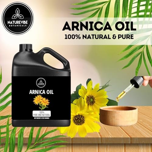 Naturevibe Botanicals Arnica Oil 32 oz - 100% Pure & Natural for Skin and Hair Care Avelisse