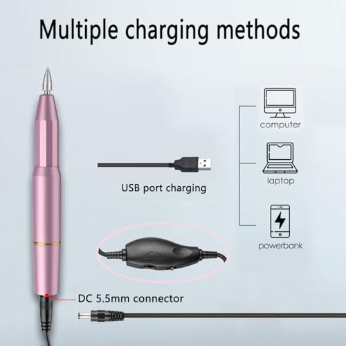 Electric Nail Drill Power Cord Replacement USB Charger for Portable Nail Drills - görsel 6