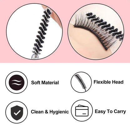 Corconess 100Pcs Mini Spoolies for Eyelash Extensions - Disposable Lash Spoolies, Micro Eyebrow Brush, Mascara Wands, Lash Tech Supplies