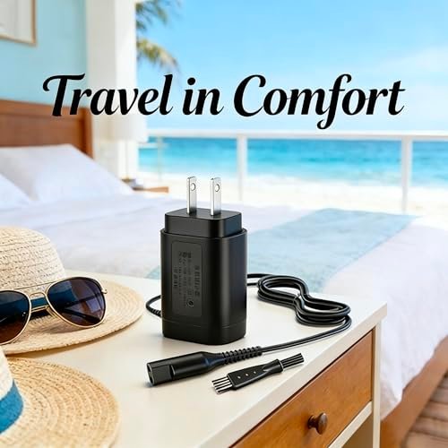 SEEHOM 12V Charger Compatible with Braun Shaver S3 S6 S7 S8 S5 S9 S1 Series 1 3 5 6 7 8 9 340 3040s 390cc 720 790cc Wall Power Adapter Charging Cord for Electric Razor Trimmer - görsel 4