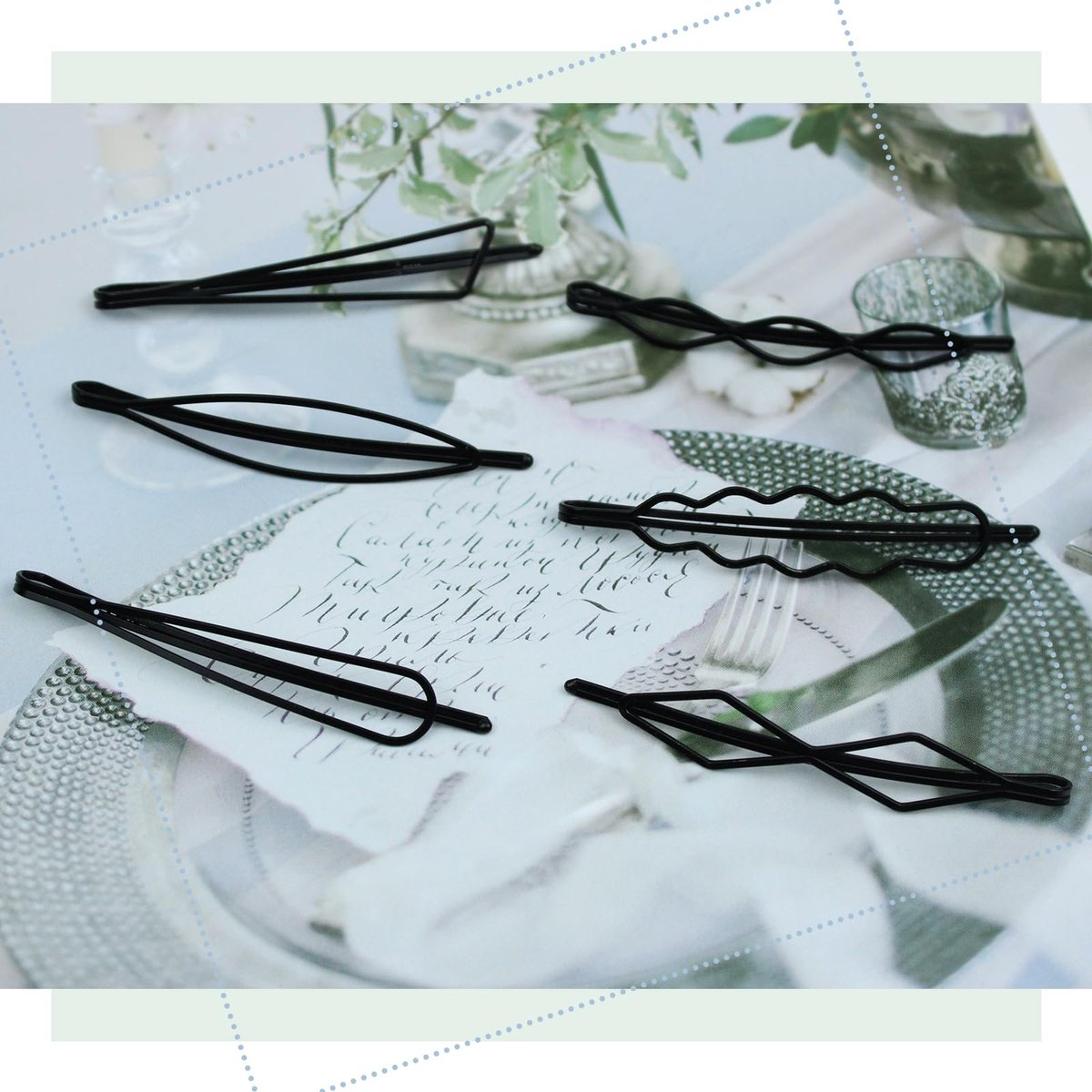 Naturahand 18 PCS Geometric Metal Hair Clips - 2.7 Inch Minimalist Hair Pins for Women and Girls, Wave Hair Barrettes for Wedding Dainty Styling Accessories (Black, 6 Styles) - görsel 11