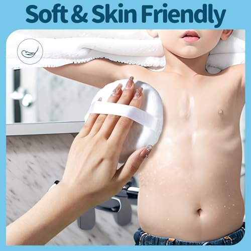 Teenitor 2-Pack Large Powder Puff for Body – Soft Velour Loose Powder Puff (White, 4.13 Inch) - görsel 16